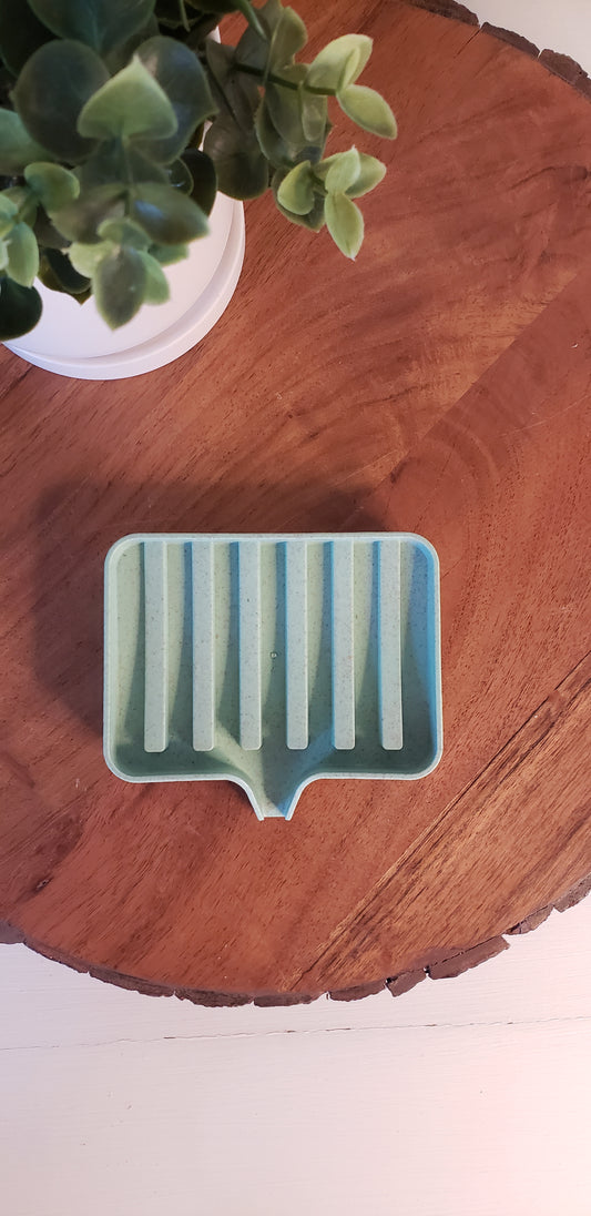 Mint green soap dish